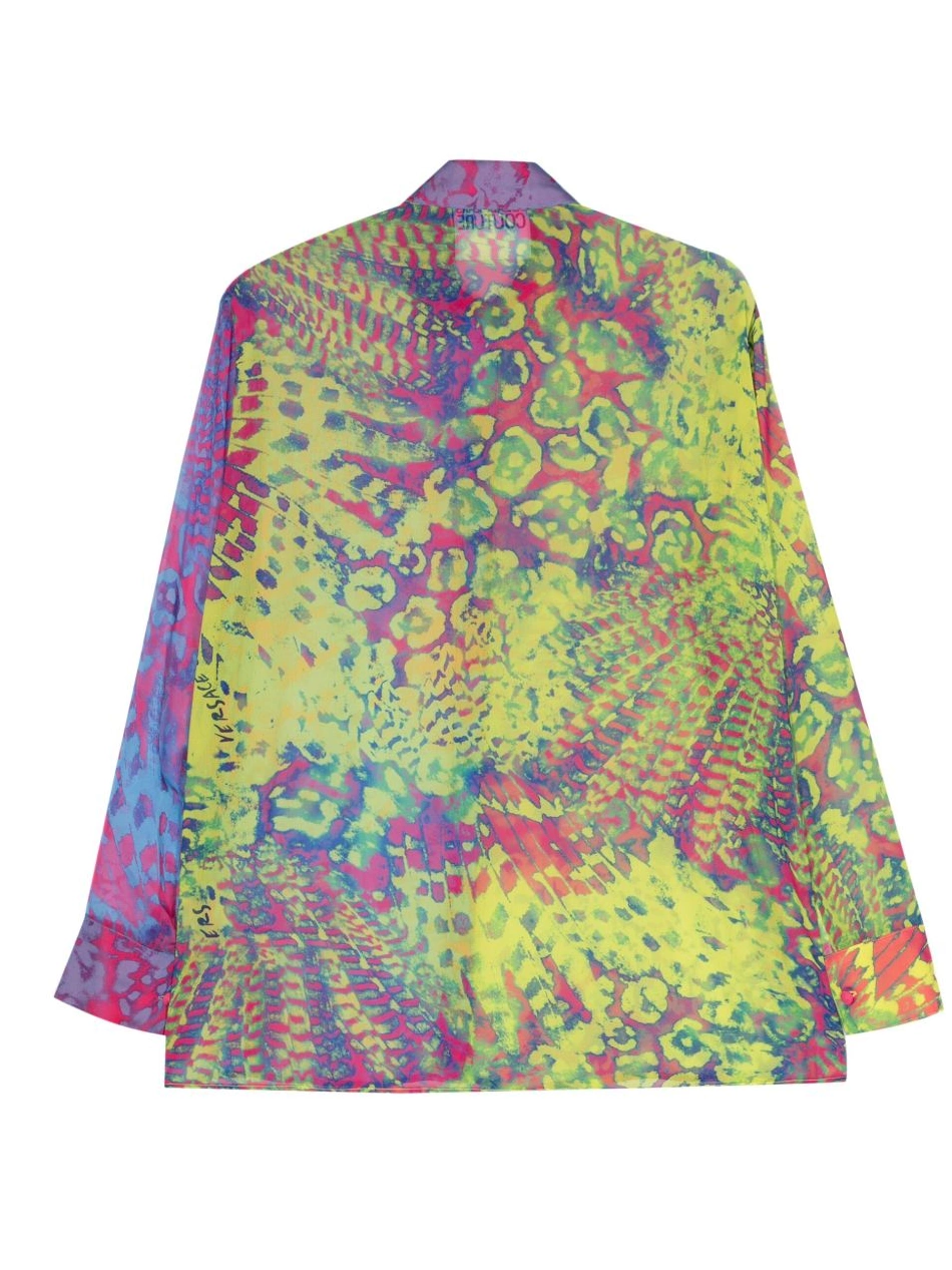 Affordable shirt abstract-print sheer Versace Women Jeans Couture 0815